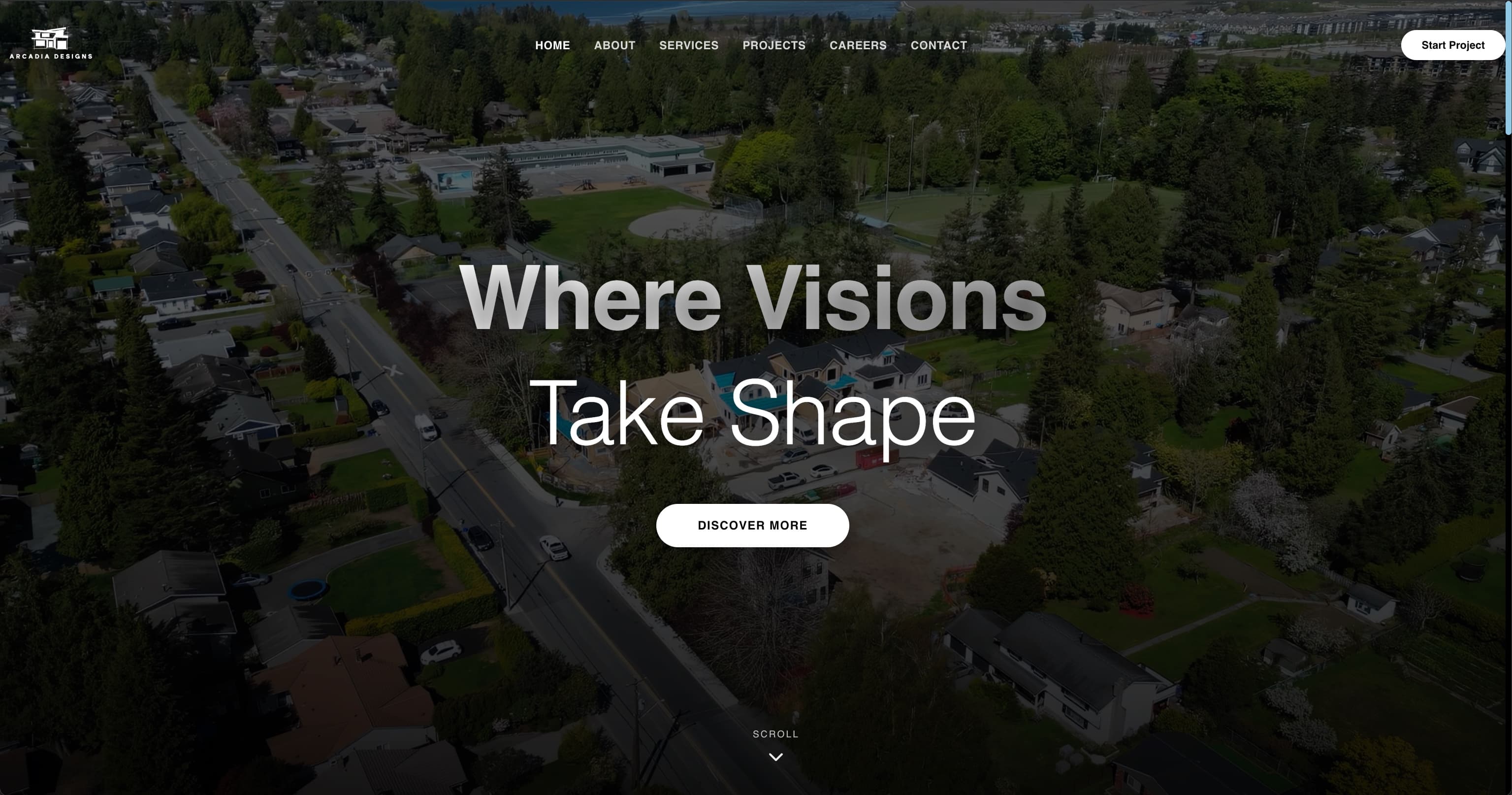 Arcadia Design website preview